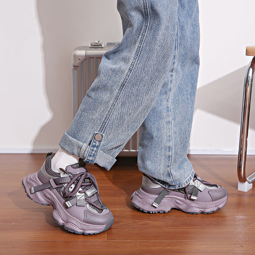 Dame Sporty Chunky Sneakers med åndbar mesh-overflade og ergonomisk dæmpning Stilla