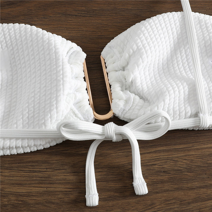 Dame Push-Up Bikini med elegant flæsedetalje og kvalitetsmaterialer Stilla