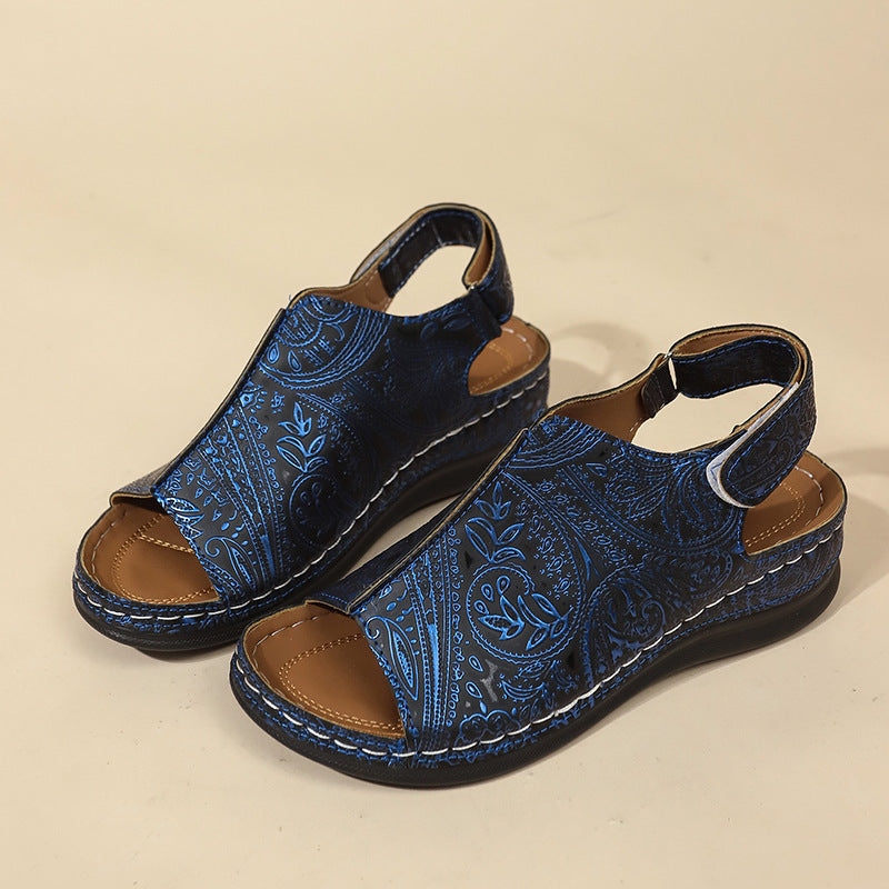 Dame Komfortable Slingback-Sandaler med stilfuldt mønster Stilla