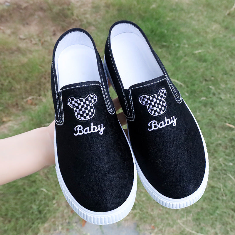 Femme Casual Slip-On Sneakers med legende broderi Stilla