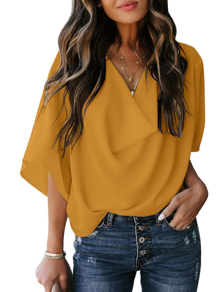 Dame Oversize Bluse med flydende snit Stilla