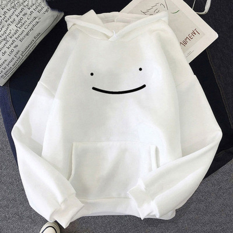 Kvinders hoodie med sjovt ansigt motiv Skovae