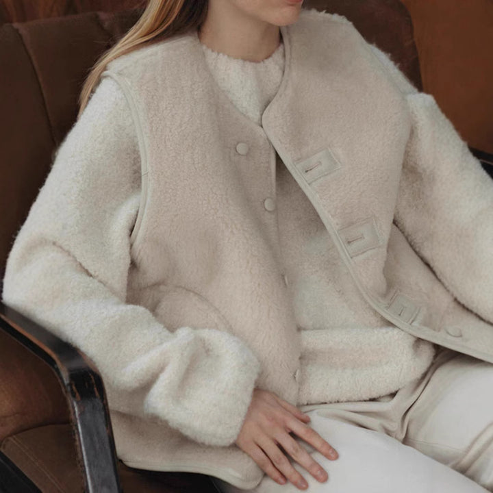 Damer reversibel frakke lavet af høj kvalitet faux fur Stilla