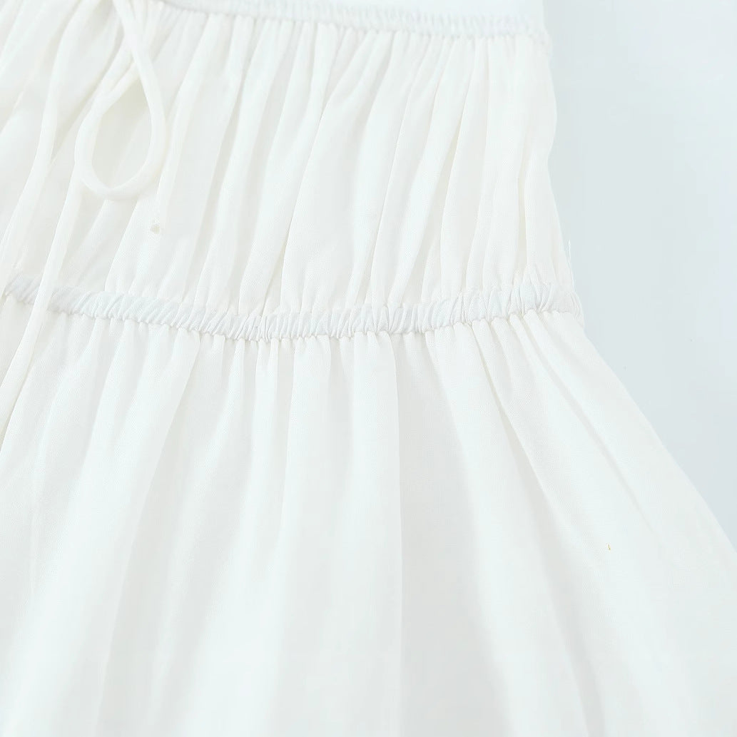 Femme Relaxed Fit Maxi Kjole med Smocking-Detail Stilla