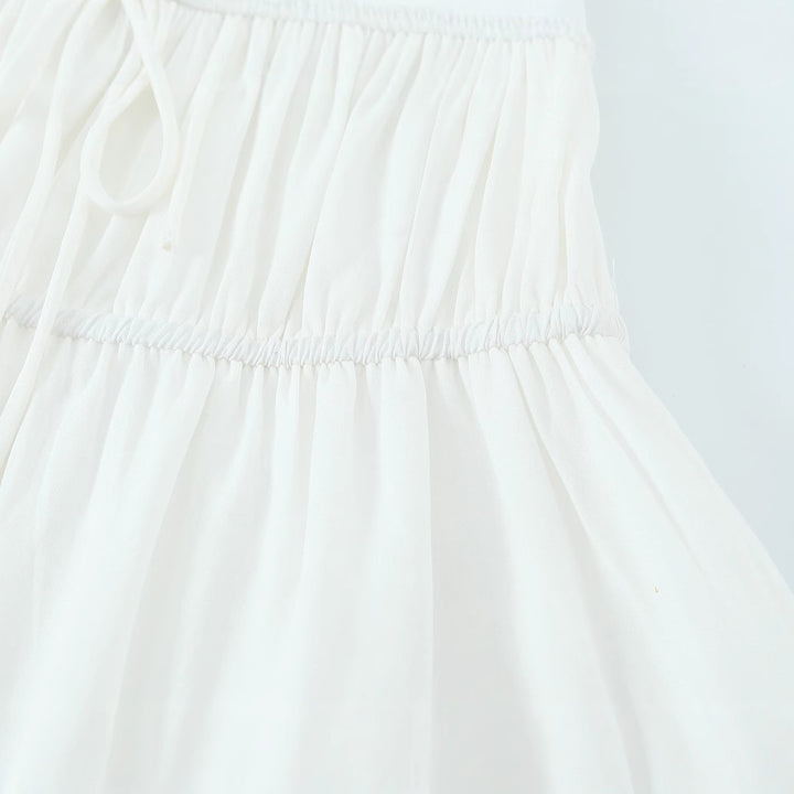 Femme Relaxed Fit Maxi Kjole med Smocking-Detail Stilla