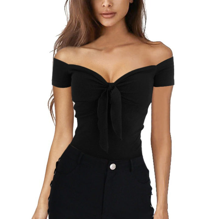 Dame Off-Shoulder Knotenoberdel Stilla
