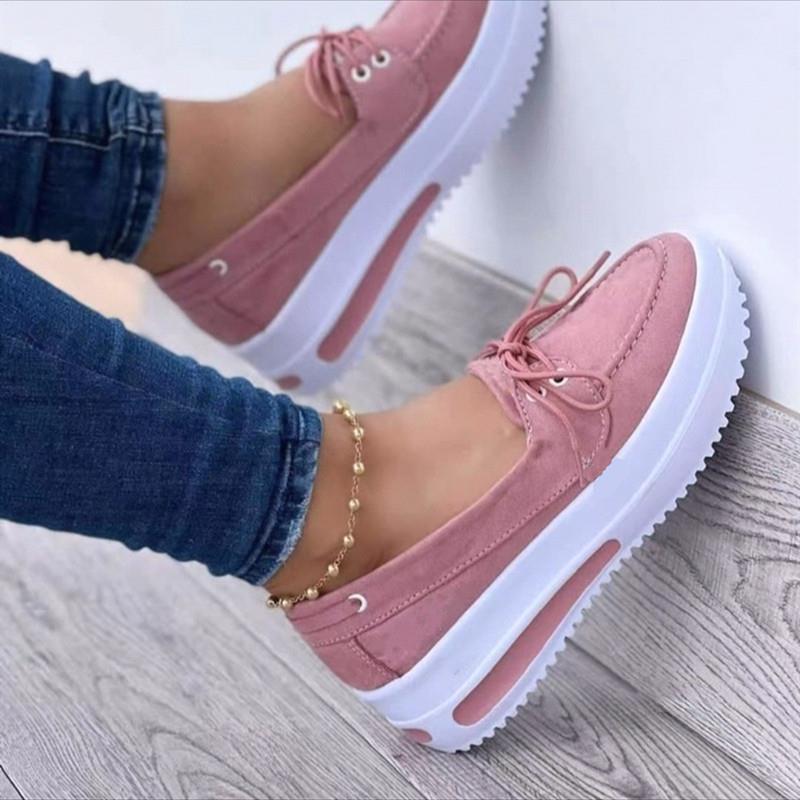 Dame Sneakers i Boot-stil med moderigtig plateau sål og åndbart overmateriale Stilla