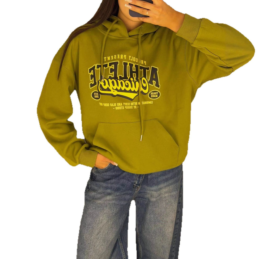 Kvindernes casual hoodie med iøjnefaldende print Stilla