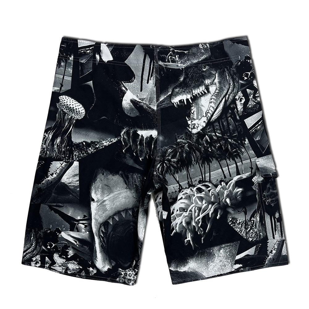 Herrer Surf-Shorts med kreativt grafikdesign og elastisk talje Stilla