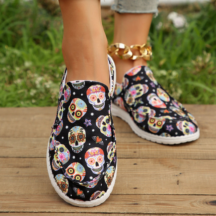 Dame Slip-On Sneakers med farverigt blomsterdesign og komfortabel dæmpning Stilla