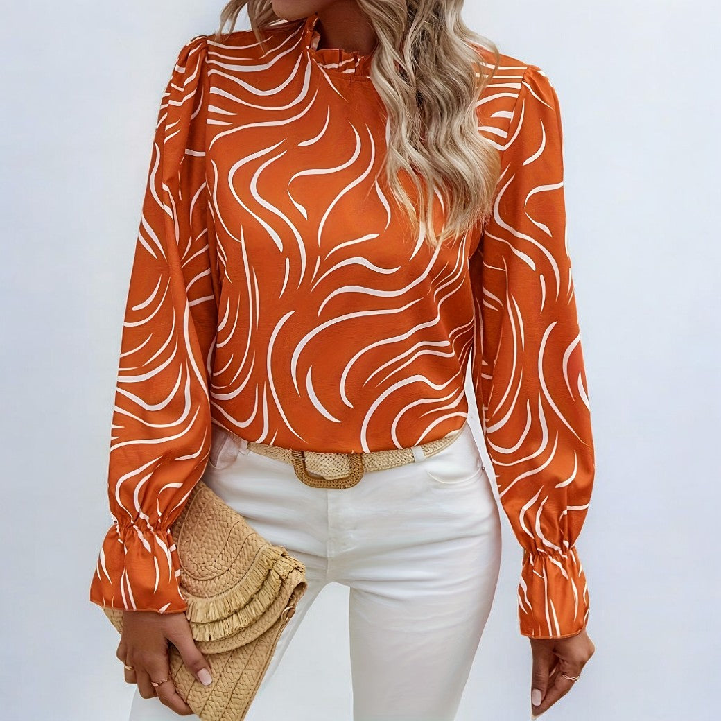 Stilla | Elegant mønsterbluse