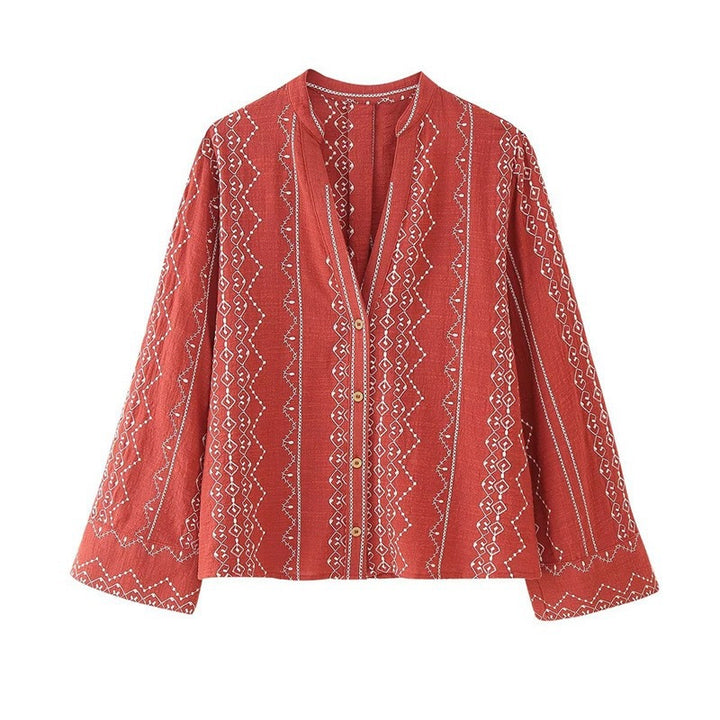 Femme Langærmet Besticket Bluse Stilla