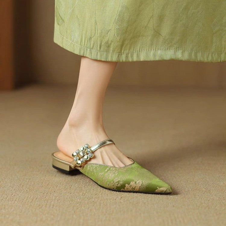 Femme Ornate Floral Slingback Ballerinas Stilla