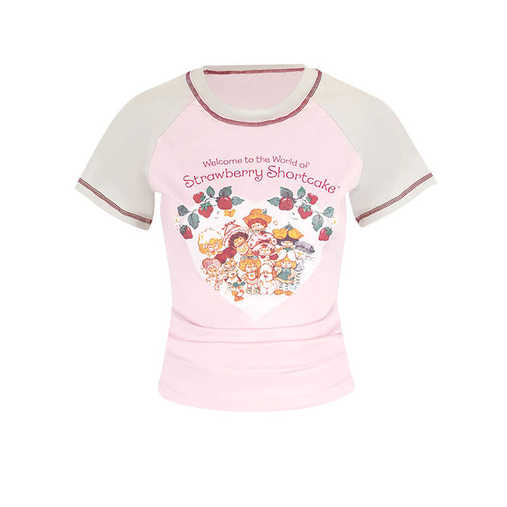 Dame T-shirt med sødt grafikdesign og komfortabel pasform Skovae