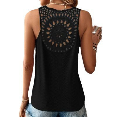 Dame Hæklet Bag Tanktop Stilla