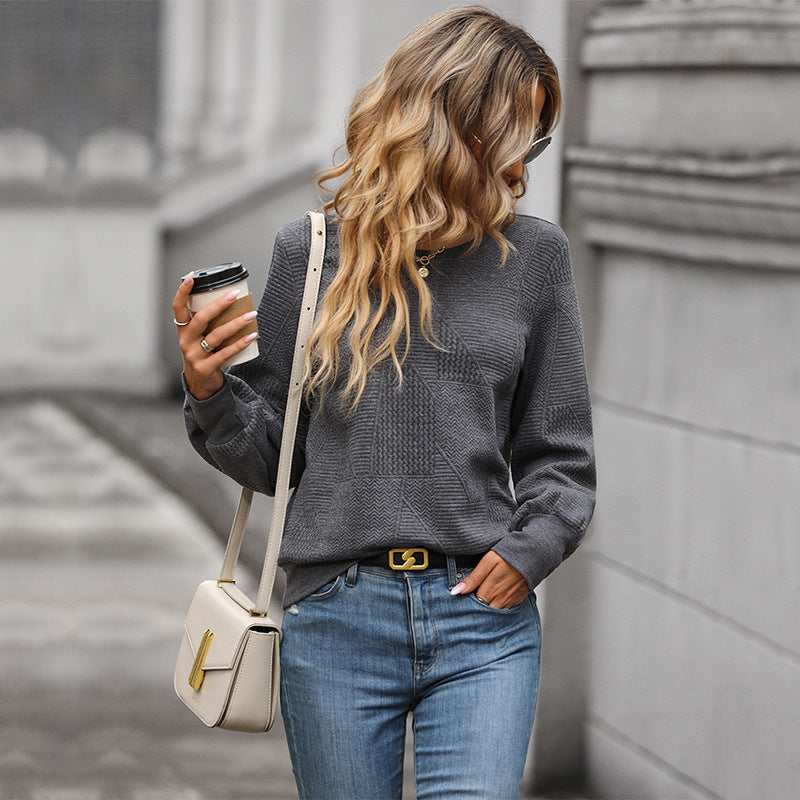 Dame moderat Sweatpullover med struktureret design og afslappet pasform Stilla