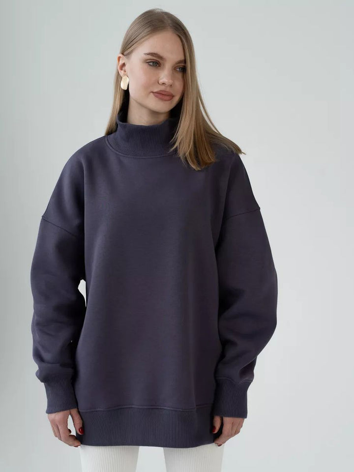Dame Oversized Rullekrave-Trøje i hyggeligt materiale med moderne snit Stilla