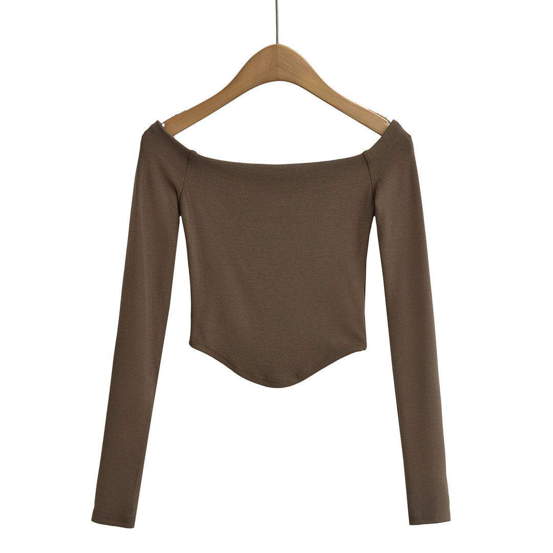 Dame Off-Shoulder Langærmet Top med figursyet snit og elegant design Stilla