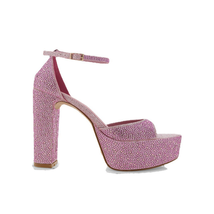 Femme Platform høje sandaler med strass dekorationer Stilla