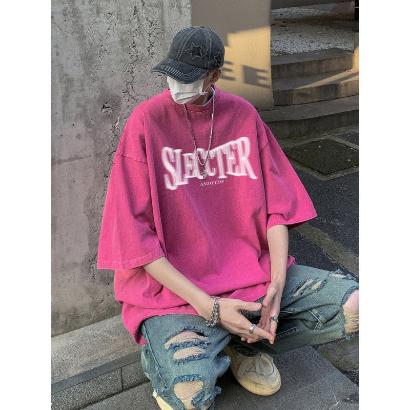Dame oversized T-shirt med trendy urban grafisk design Stilla