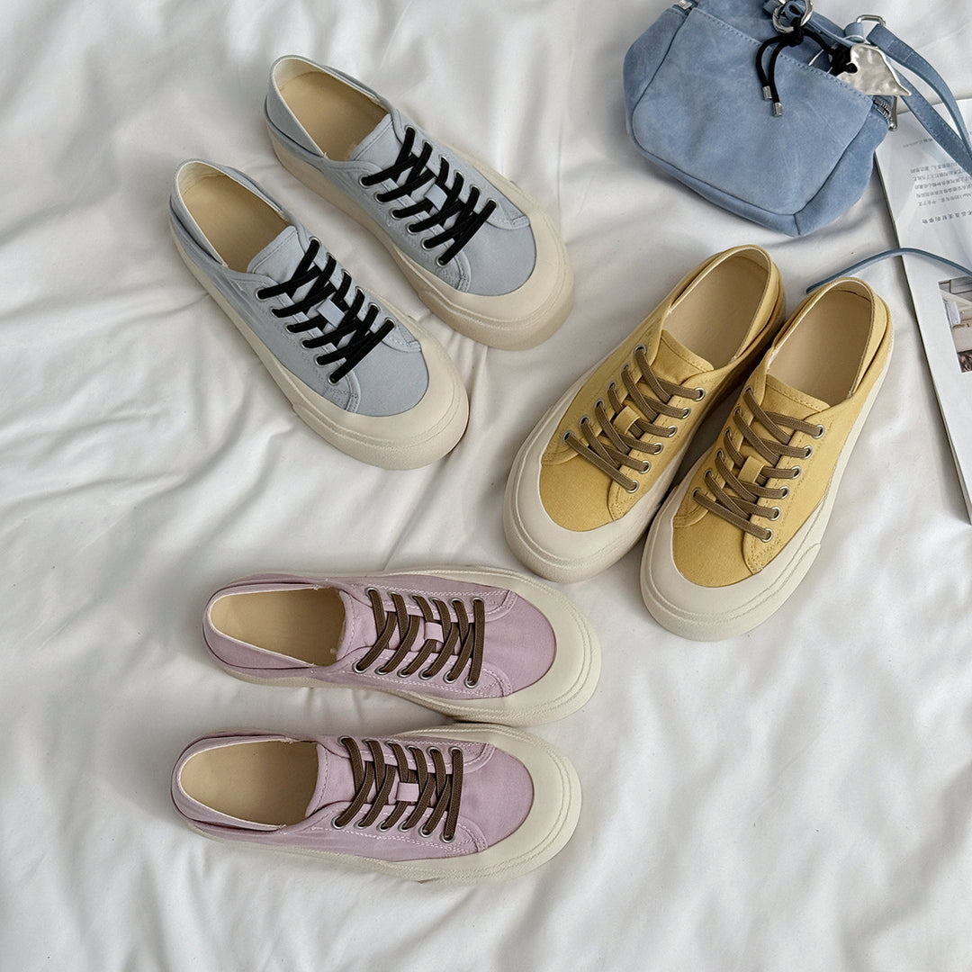 Kvinder Fritid Lærred Platform Sneakers Stilla