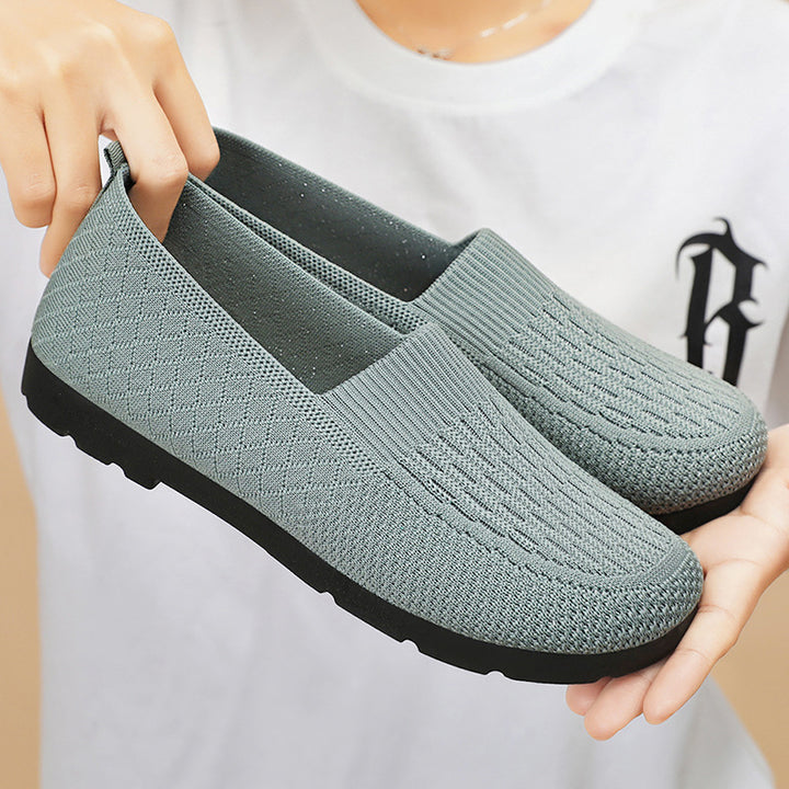 Femme Stilfulde Slip-On Fritidssneakers med åndbart strikdesign Stilla