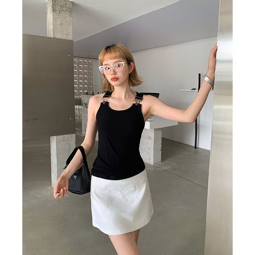 Dame Sporty Tanktop og Mini Skirt Sæt Stilla