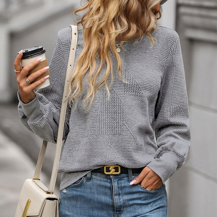 Dame moderat Sweatpullover med struktureret design og afslappet pasform Stilla