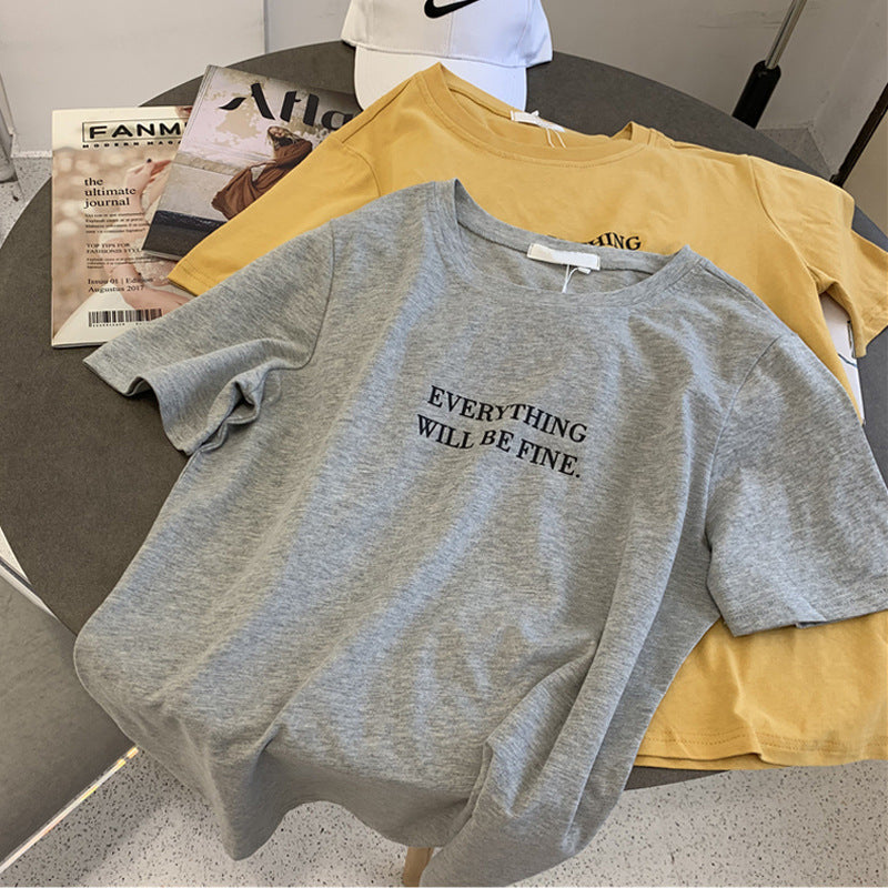 Femme Casual Grafik T-shirt med positiv affirmation Stilla