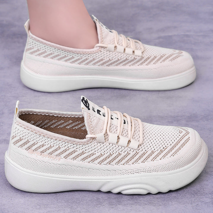 Dame Åndbare Slip-On Sneakers med innovativ strik teknologi Stilla