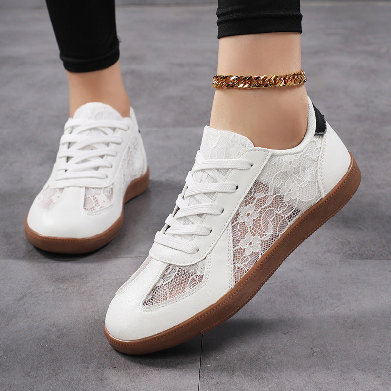 Dame Spids-Overlay Fritid Sneakers Stilla