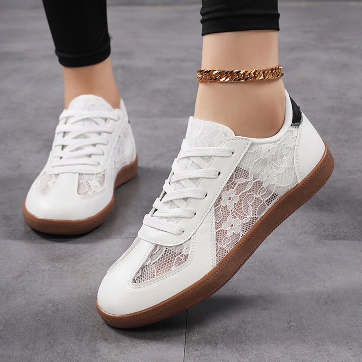 Dame Spids-Overlay Fritid Sneakers Stilla