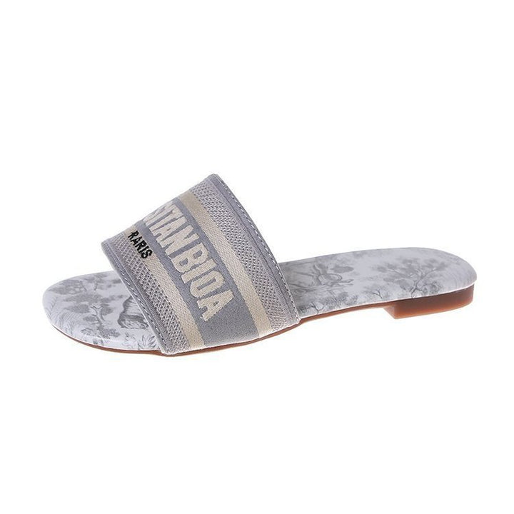 Dame slide-sandaler med blødt fodseng og elegant skrifttype Stilla