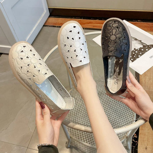 Dame Slip-On Sko med blomstret design og skridsikker sål Stilla