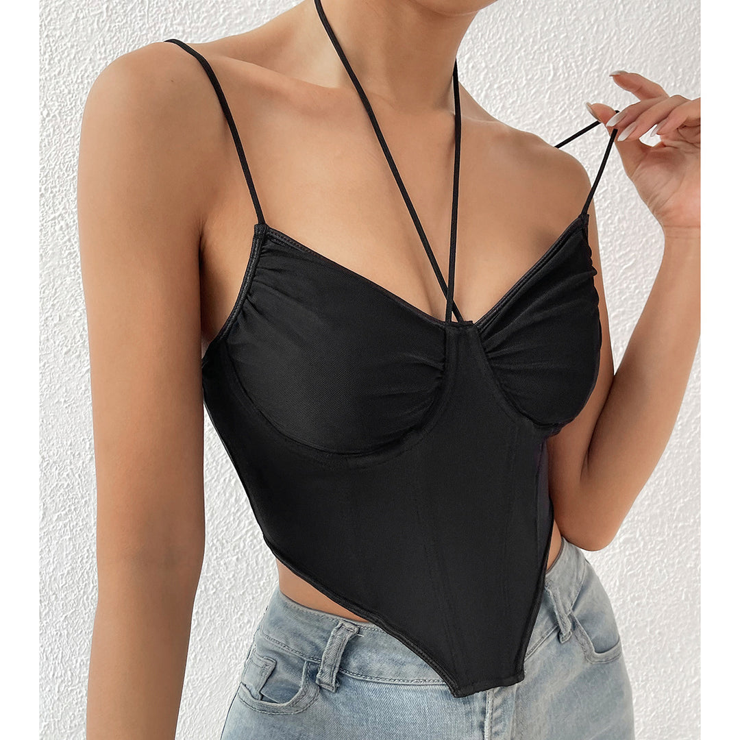 Dame Bodycon Top med justerbare stropper Stilla