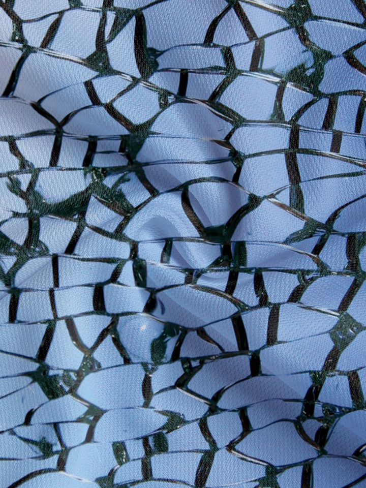 Herrer Poloshirt med kreativ mosaikdesign og åndbare egenskaber Stilla
