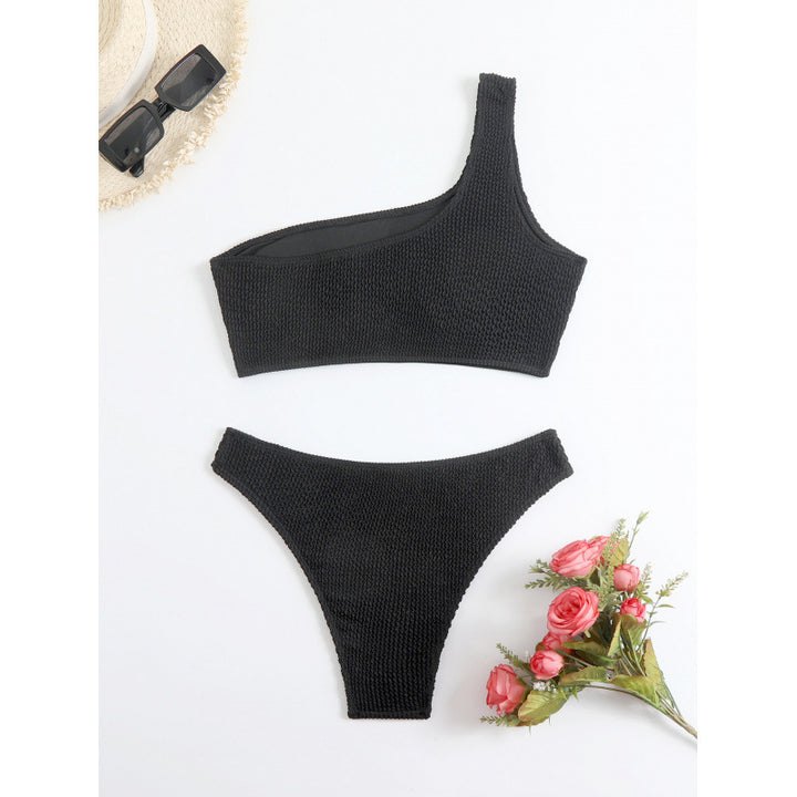 Dame En-sidet Bikini med struktureret overflade Skovae