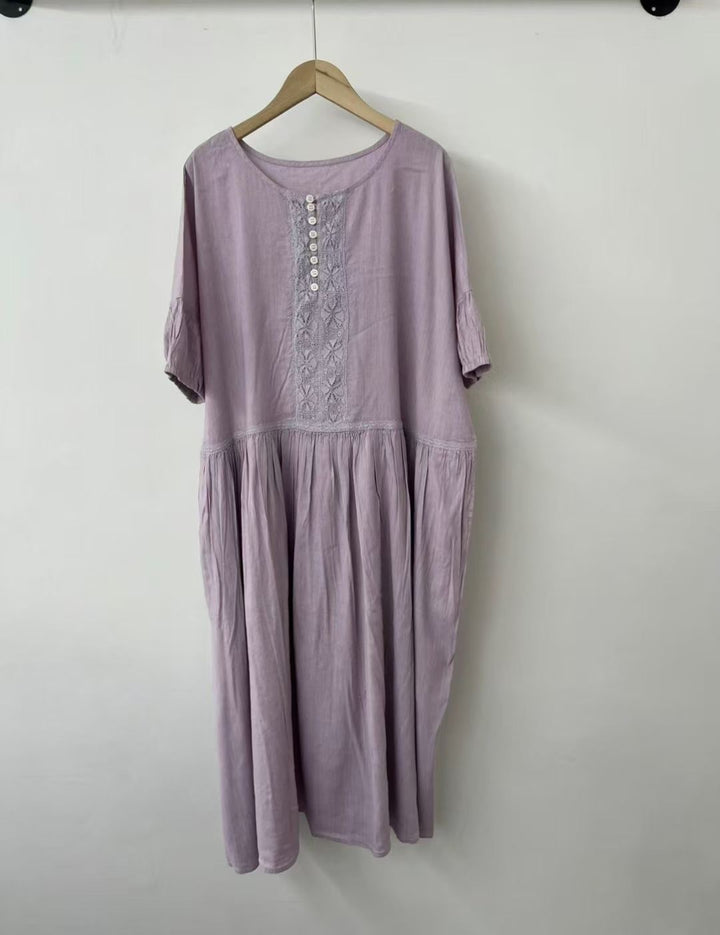 Dame Casual Shirt-Kjole i bomuld Stilla