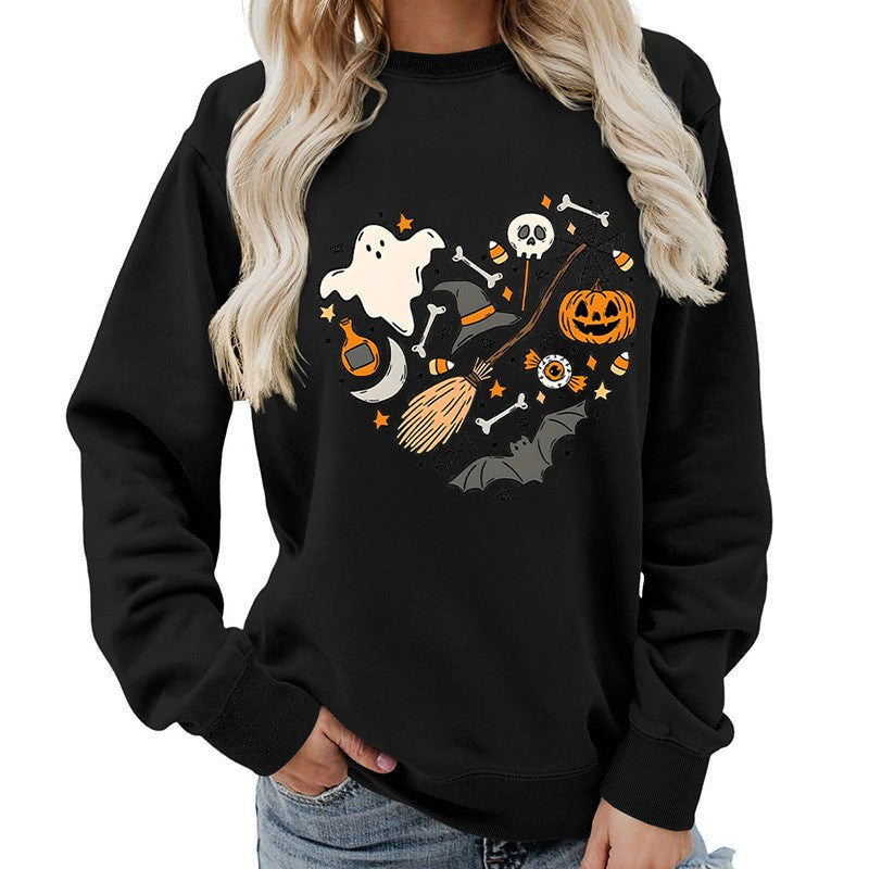 Kvinders Halloween Sweatshirt med Kreativt Design Stilla