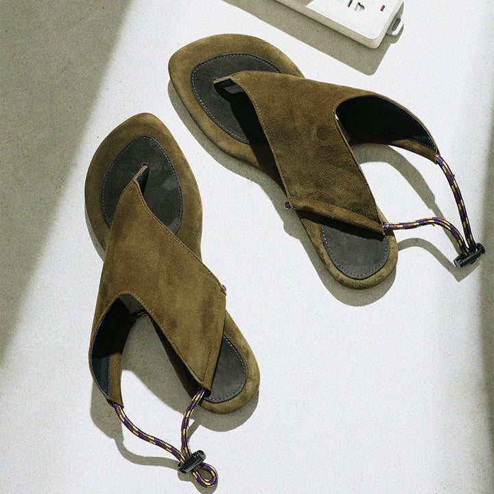 Dame Moderne Tådelte Sandaler med Justerbar Rem Stilla