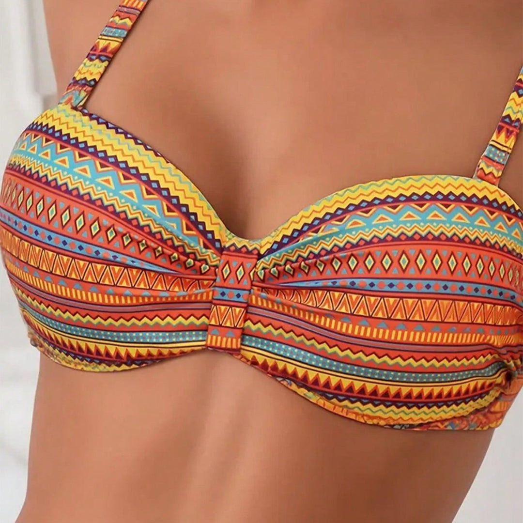 Dame højskåret bikini med elegante sidestropper Skovae