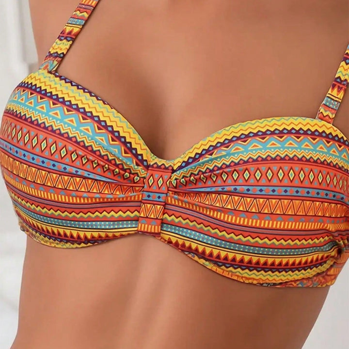 Dame højskåret bikini med elegante sidestropper Skovae