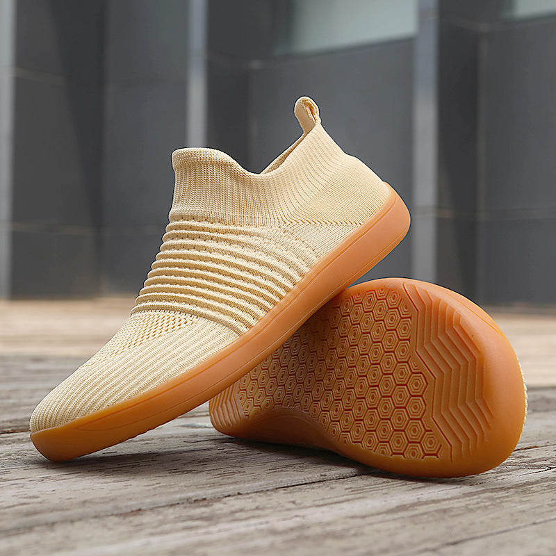 Unisex nan sokkelignende strikkesneaker med elastisk skaft og skridsikker gummisål Skovae