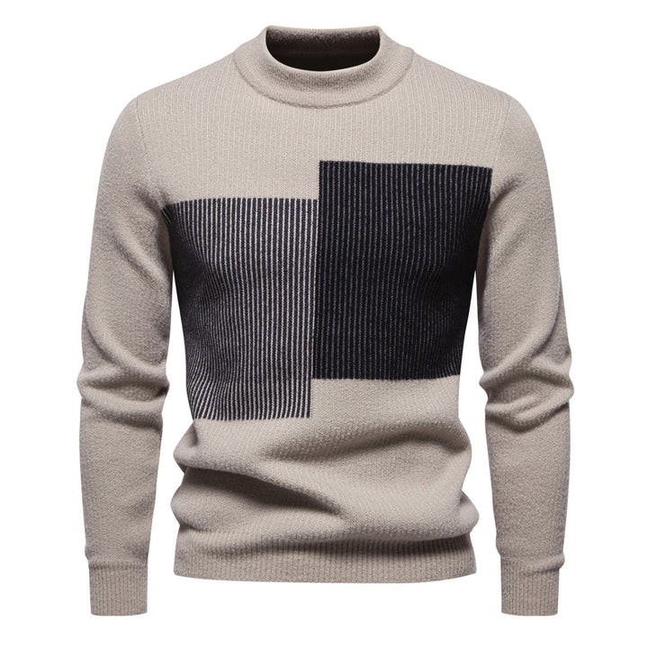 Herrer Struktureret Farveblokk Pullover Sweater Stilla