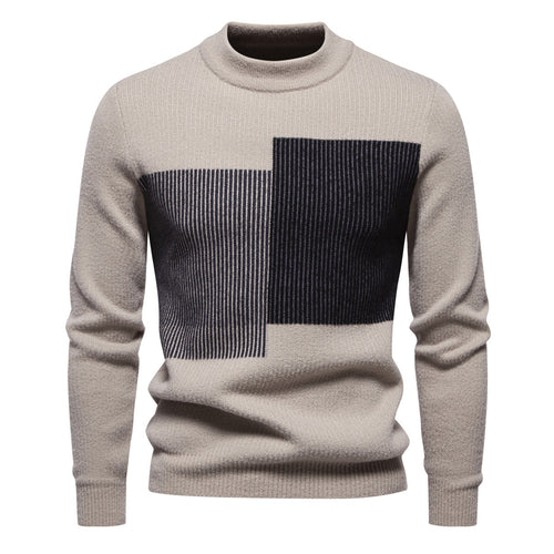 Herrer Struktureret Farveblokk Pullover Sweater Stilla