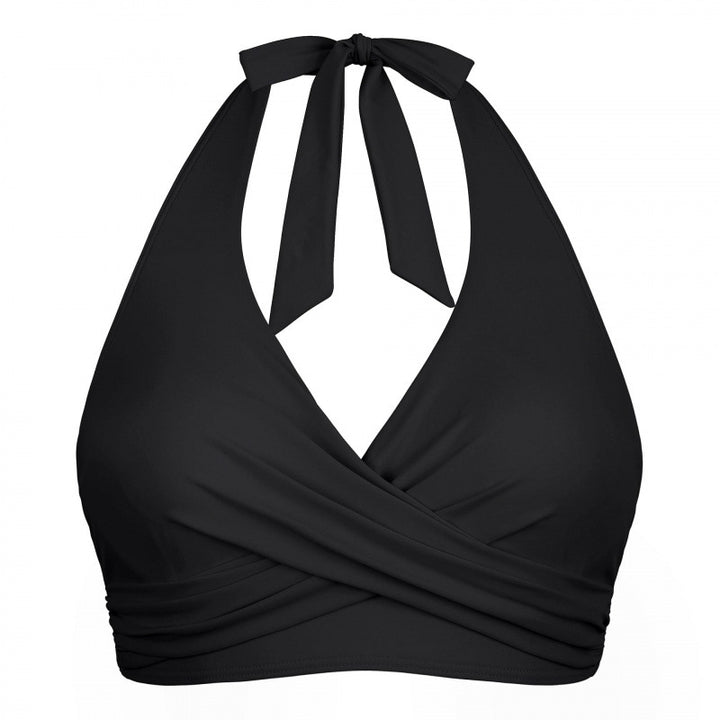 Dame Wickel-Bikini top med halterneck og figursyet design Stilla