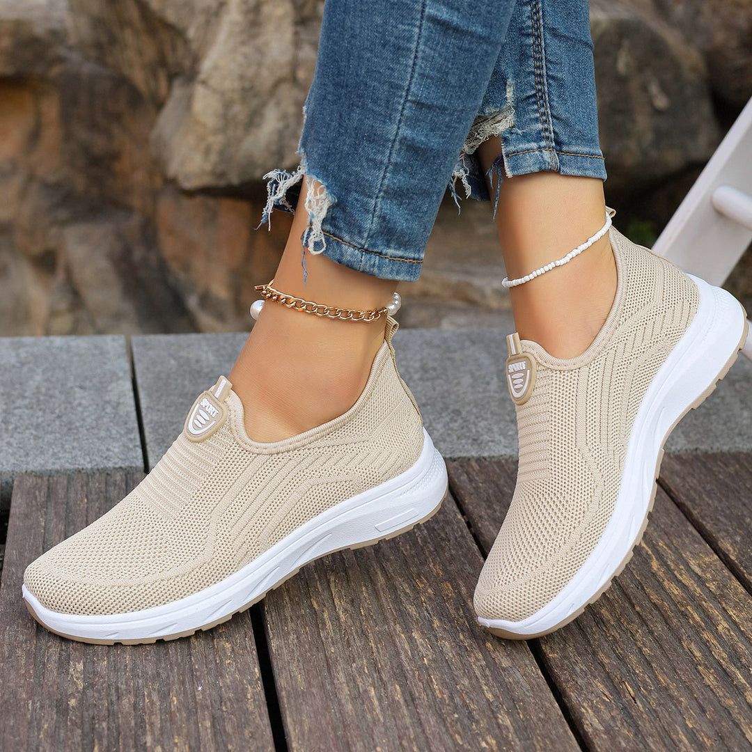 Dame Lettere Slip-On Sportsko med åndbart Mesh-Obermateriale Stilla