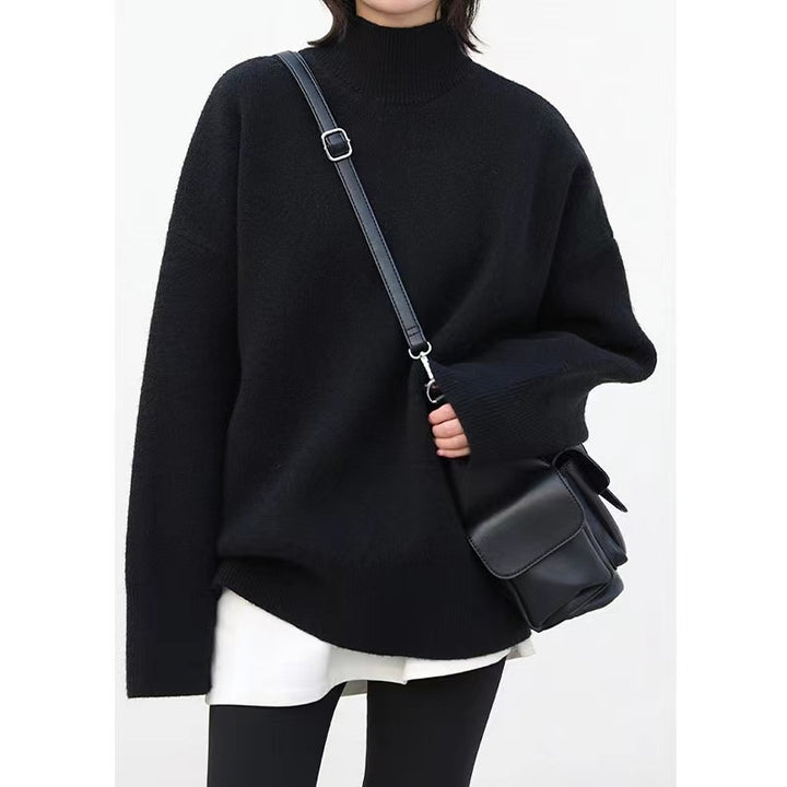 Femme Høj Hals Overdimensioneret Strikpullover Stilla