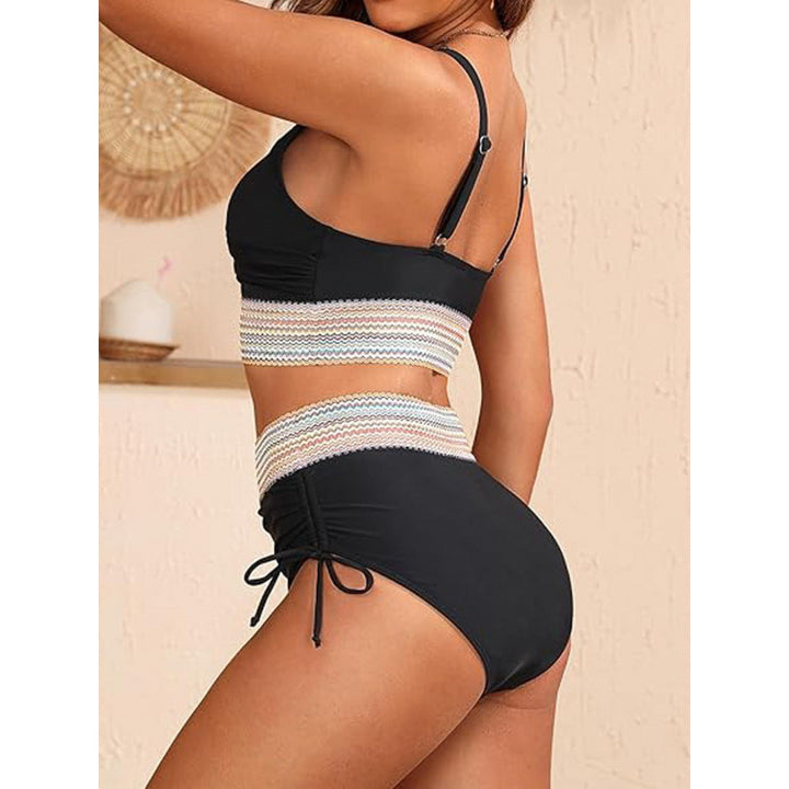 Dame Bikini-sæt med trendy indpakningsdesign og justerbare stropper Skovae