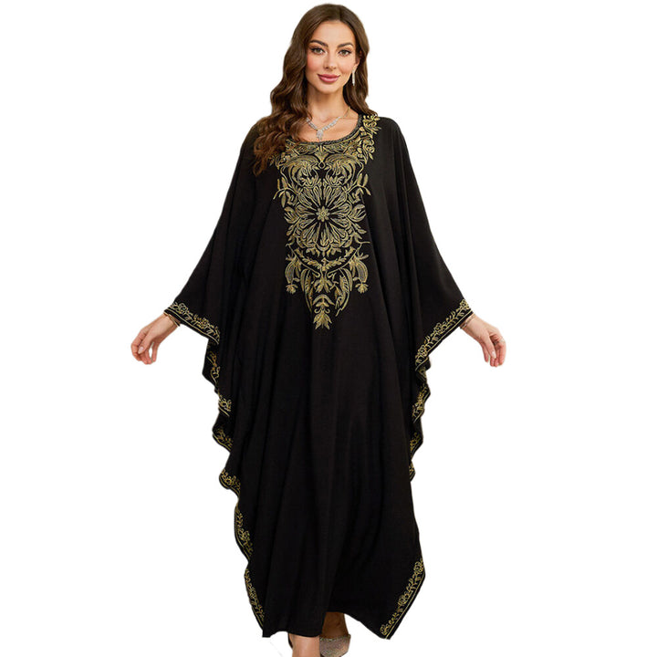 Dame Kaftan med kunstneriske broderier Stilla